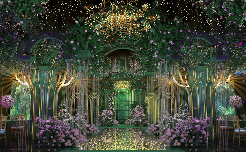 五家渠奇妙森林婚礼堂效果展示